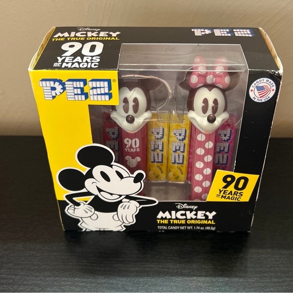 Disney Other - PEZ Candy Twin Pack - Disney: Mickey "The True Original 90 Years of Magic" NIB